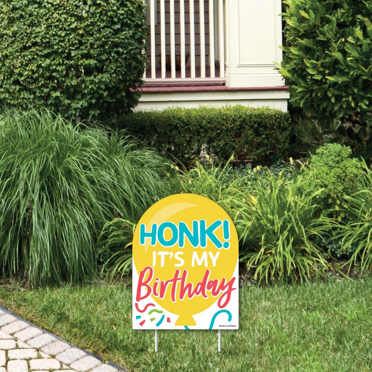 Big Dot of Happiness Honk, It's My Birthday - Outdoor Lawn Sign - Birthday Party Parade Yard Sign - 1 Piece